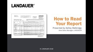 How to Read Your Dosimetry Report from LANDAUER [upl. by Mcnamara215]