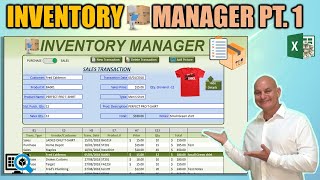 Create This AMAZING Excel Application that Tracks Purchases Sales AND Inventory Part 1 [upl. by Sherill]