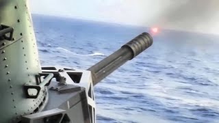 Phalanx CIWS Close In Weapons System • Live Fire Test [upl. by Libyc555]