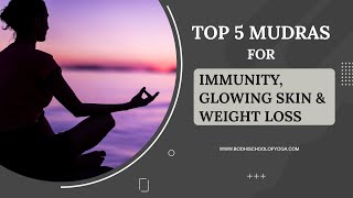 Top 4 Mudras for mind control detox and pimple free skin [upl. by Karrah]