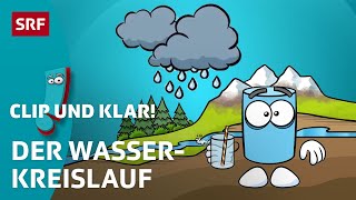 Wasserkreislauf Was ist das  SRF Kids – Clip und klar  Für Kinder erklärt [upl. by Berk]