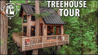 Treehouse Tour Magical Airbnb w Ocean View amp Beach [upl. by Anawik]