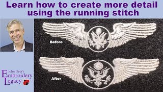 Embroidery Digitizing Tutorial How to Create More Detail Using the Running Stitch [upl. by Ramsey468]