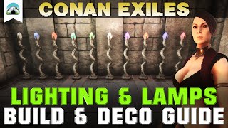 All Lighting and Lamps Build amp Deco  Showcase  Conan Exiles [upl. by Lynde573]