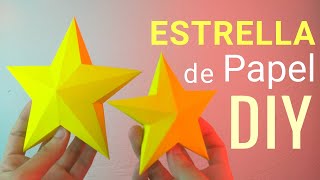 Como hacer una Estrella de Papel rápido y fácil DIY  Momuscraft [upl. by Reisch763]