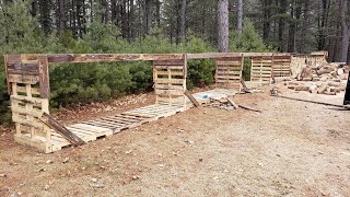 Firewood Rack Build  Low Cost [upl. by Enitselec]