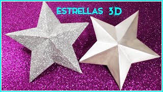 Estrella de Cartulina 3DChristmas Ornaments  Simple y Creativo [upl. by Brooke]