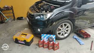 DIY  Tukar Minyak amp Filter ATF Perodua Bezza [upl. by Adirahs]