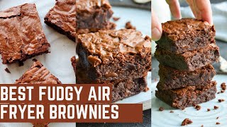 Air Fryer Brownies from Scratch  Fudgy Brownies without Oven [upl. by Garrison]