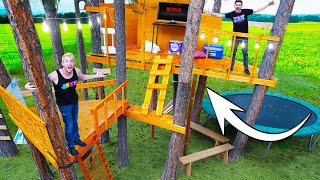 WE BUILT A BACKYARD TREE HOUSE MANSION [upl. by Winnie]