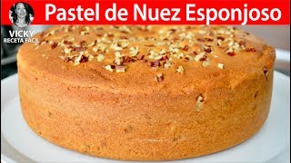 Pastel de Nuez Esponjoso  VickyRecetaFacil [upl. by Shaer]