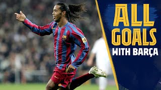 ALL THE GOALS Every Ronaldinho strike for Barça [upl. by Paddie]