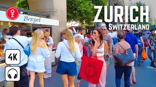 ZURICH  Switzerland 🇨🇭 4K Walking Tour 2023  City Center  Bahnhofstraße [upl. by Nauqel]