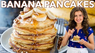 The Best BANANA PANCAKES Recipe [upl. by Wolff]