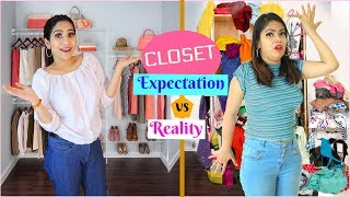 CLOSET TOUR  Expectations vs Reality  Behind the Scenes  Fun Vlog Anaysa [upl. by Ijok]