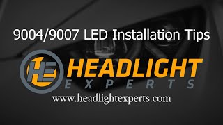 Headlight Experts 90049007 LED Headlight Conversion Kit Installation Tips [upl. by Otreblanauj]