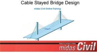 Cable Stayed Bridge Construction Stage Design  midas Civil Online Training [upl. by Zelten]