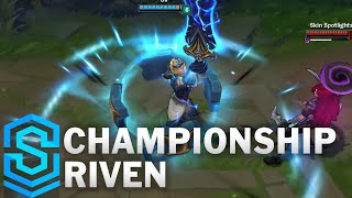 Championship Riven 2016 Skin Spotlight  League of Legends [upl. by Melinde879]