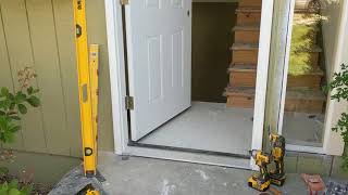 Jeld Wen Front Door Installation  Really crappy products and craftsmanship PART 1 [upl. by Enyrb]