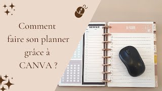 Comment faire son planner grâce à CANVA [upl. by Rapp]