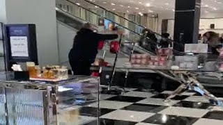 Video Man trashes Bloomingdales in CT in violent rampage [upl. by Enenaj]