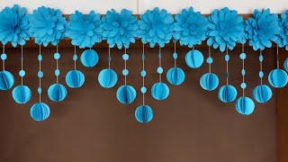 Door Toran with Paper flowers  DIY Home Decor [upl. by Sulokcin]