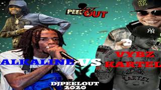 Vybz Kartel Vs Alkaline Mix 2021 Raw  Vybz Kartel Vs Alkaline Dancehall Mix 2021  DJ Peelout [upl. by Huff]