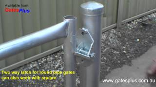 Gate Latch 2 way for round pipe and square [upl. by Zacharias601]