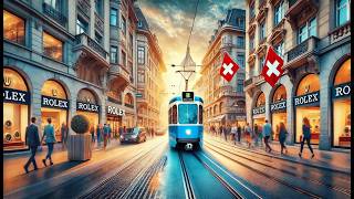 🇨🇭 Zurich 4K  Bahnhofstrasse Walking Tour  Switzerland’s Most Expensive Street [upl. by Masao]