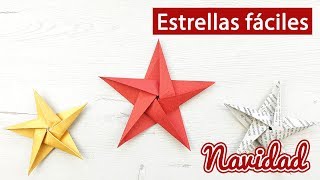 ⭐ Cómo hacer una estrella de papel fácil para Navidad [upl. by Afrikah871]