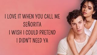 Shawn Mendes Camila Cabello  Señorita Lyrics [upl. by Dorsey]