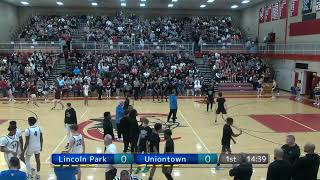 PIAA Basketball Boys 4A SemiFinals Uniontown v Lincoln Park 32023 at Charleroi [upl. by Cantu115]