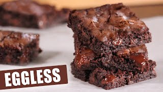 My Best Eggless Fudgy Brownies  How Tasty Channel [upl. by Redvers735]