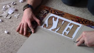 HOW TO MAKE A SIMPLE LETTER STENCIL [upl. by Yelyah]