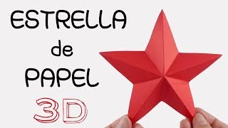 ⭐ESTRELLA de PAPEL⭐ 3D PAPER STAR  DIY [upl. by Alia264]