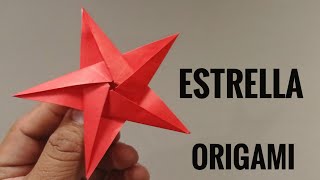 COMO hacer una ESTRELLA de 5 puntas tutorial paso a paso  how to fold a paper star ⭐⭐⭐ [upl. by Lindell611]