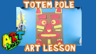 TOTEM POLE ART LESSON [upl. by Thorbert545]