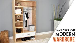 DIY CLOSET  MODERN Wardrobe with a drawer [upl. by Onileva]