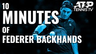 10 MINUTES OF Roger Federer Backhands [upl. by Telfer726]