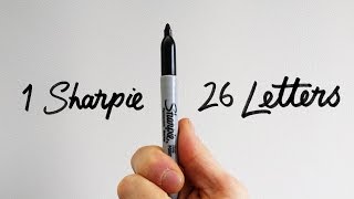 1 Sharpie  26 Letters  How to draw the SERIF Alphabet [upl. by Audley843]