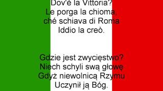 Himno Nacional de Italia  Hymn Włoch IT PL lyrics [upl. by Florinda]