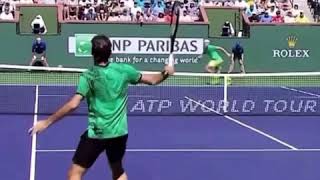 Roger Federer’s backhand leg drive tip [upl. by Wassyngton958]