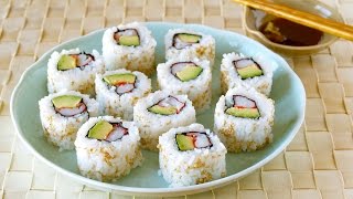 How to Make California Roll Sushi Rolls Recipe  OCHIKERON  Create Eat Happy [upl. by Esbensen720]