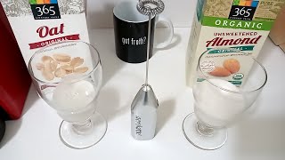 Oat Milk vs Almond Milk part 2 Frothing Test [upl. by Bela]