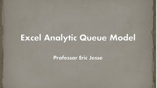 Queue Modeling in Excel [upl. by Scrivens]