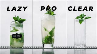 How to make a Mojito Cocktail Lazy Pro Clarified  How to make a clarified Mojito cocktail [upl. by Onafets]