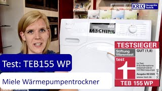 TEB155 WP im Test Miele Wärmepumpentrockner [upl. by Yrelbmik716]