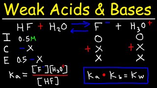 pH of Weak Acids and Bases  Percent Ionization  Ka amp Kb [upl. by Zamir167]