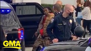 Rapper Offset detained by police  GMA [upl. by Derrik119]