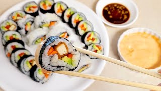 How To Make Sushi Rolls At Home No Bamboo Mat Needed  3 Recipes [upl. by Porte586]